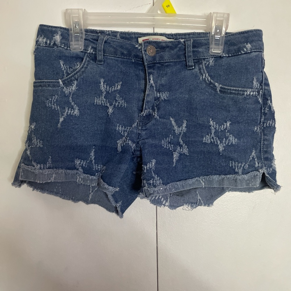 Denim Star-Patterned Women's Shorts